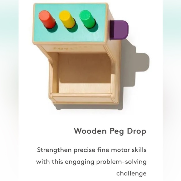 Lovevery Other - • Lovevery • Kids Montessori Toys Part of the Thinker Play Kit Wooden Peg Drop